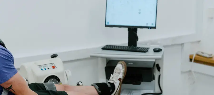 Image of person using biodex machine