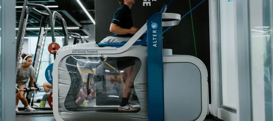 person using AlterG treadmill