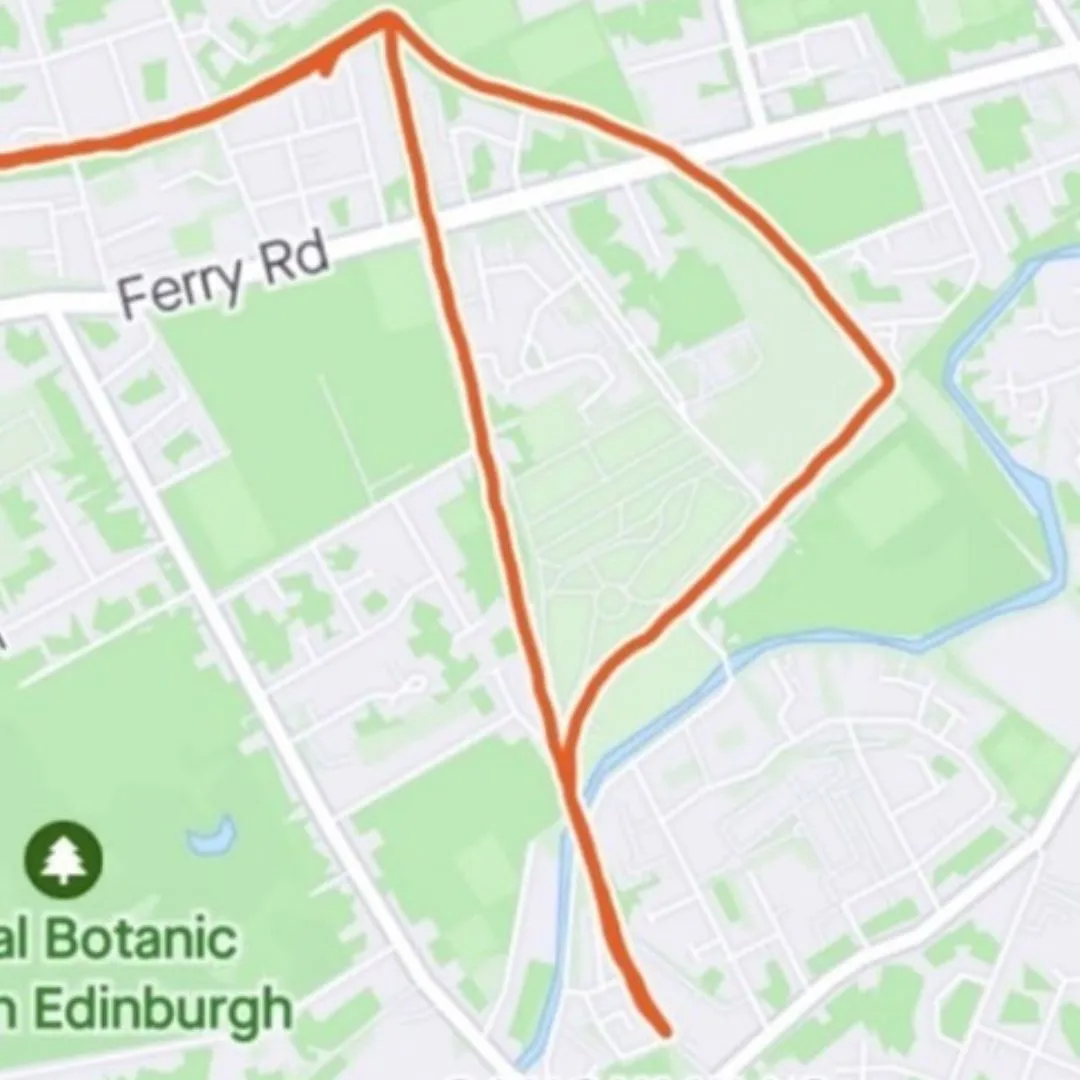 Map of running route