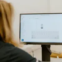 person using computer