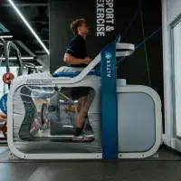 person using AlterG treadmill