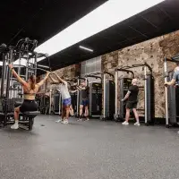 View of gym members using kit