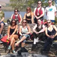 Group sitting around the friendship circle