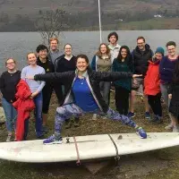 A Yoga group visiting Firbush