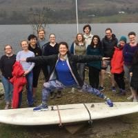 A Yoga group visiting Firbush