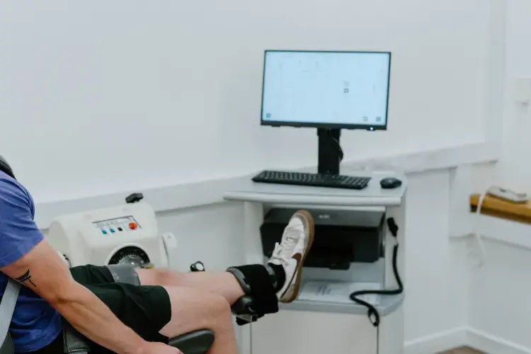 Image of person using biodex machine