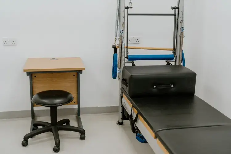 pilates equipment in room