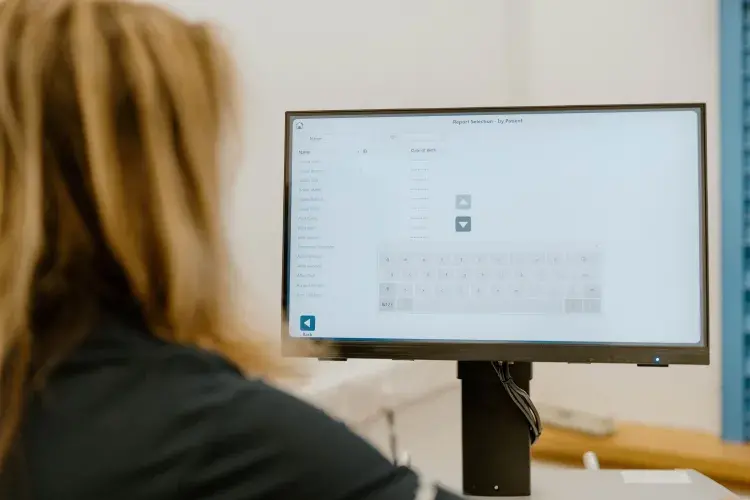 person using computer